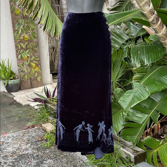 Citron Dresses & Skirts - Citron burn out velvet maxi  skirt